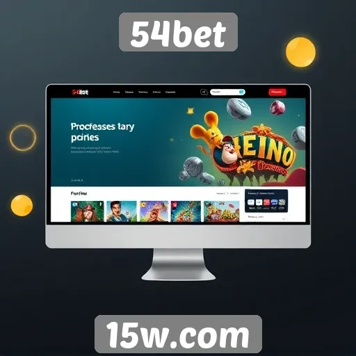 Interface do site 54bet facilita a navegação do usuário